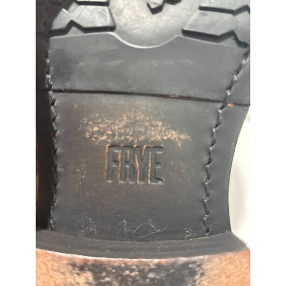 Frye Boots Womens Size 7 Natalie Short Engineer Black Leather Ankle Buckle moto - Picture 8 of 8